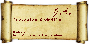 Jurkovics András névjegykártya