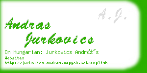 andras jurkovics business card
